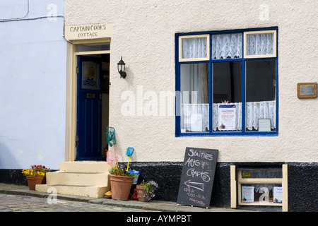 Captain Cook's Cottage à Staithes, Yorkshire du Nord Banque D'Images