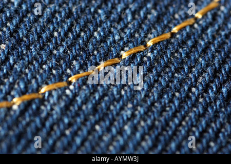 Matériel de denim macro shot Banque D'Images