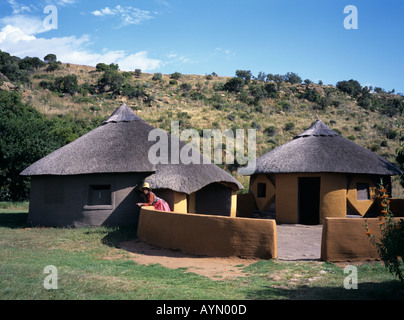 Village culturel Basotho Etat libre d'Orange Afrique du Sud RSA Banque D'Images