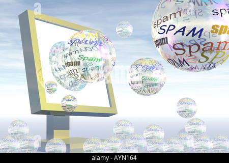 Spam Internet Banque D'Images