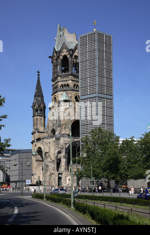 Europa Europe Allemagne Deutschland Berlin Kaiser Wilhelm Memorial Church William Empereur Gedaechtniskirche Kirche Banque D'Images