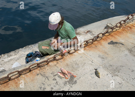 Pêcheur cubain Banque D'Images