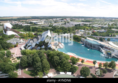 Vue à partir de la Gyrotour au Futuroscope près de Poitiers Banque D'Images