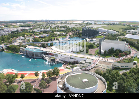 Vue à partir de la Gyrotour au Futuroscope près de Poitiers Banque D'Images