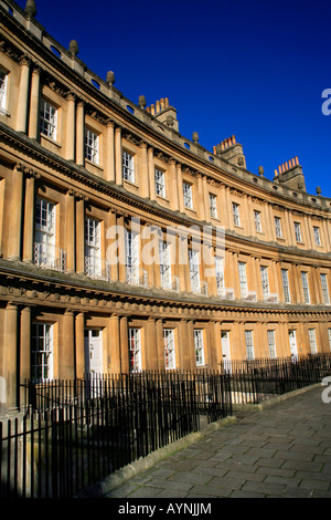 L'architecture géorgienne du cirque, Bath, Somerset, Angleterre Banque D'Images