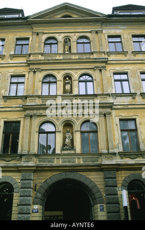 L'architecture Art Nouveau 67, rue Elizabetes Riga Lettonie Banque D'Images