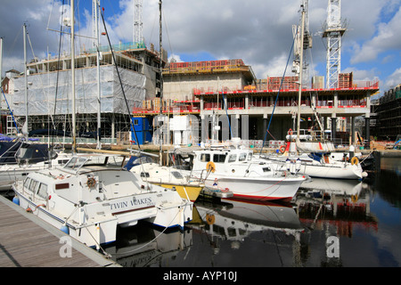 Ouvert en 2000, Ipswich Haven Marina est le 250-installation d'amarrage situé dans le bassin à flot dans le port d'Ipswich. Banque D'Images