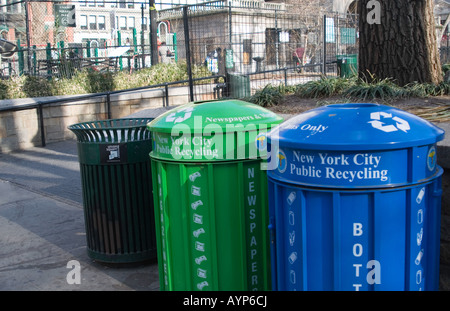 Station de recyclage de Union Square à Manhattan. Banque D'Images