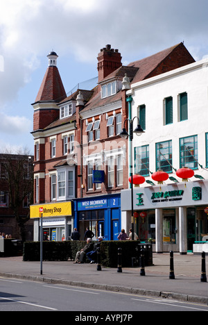 Vert de l'église ouest, centre-ville de Redditch, Worcestershire, Angleterre, RU Banque D'Images