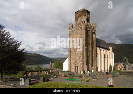 Martinskirche (St. Martin's Church), Oberwesel, Rhénanie-Palatinat, Allemagne Banque D'Images