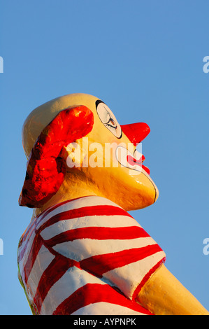 Clown sculpture à une foire annuelle Banque D'Images