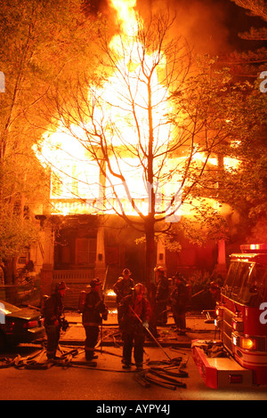 Vacances Detroit Michigan USA Incendie Banque D'Images