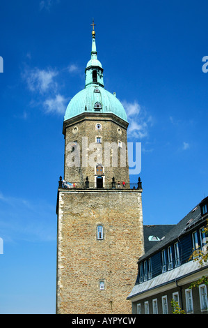 Clocher de l'église, l'Église Sainte-Anne, Annaberg, Saxe, Allemagne Banque D'Images