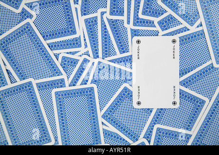 Carte Joker sur cartes Banque D'Images