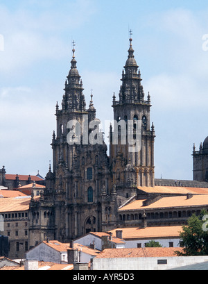 La Cathédrale de Santiago de Compostella en Galice Espagne Banque D'Images