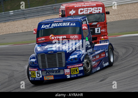 Course de camion, Grand Prix, la piste de courses, Allemagne Nürburgring Banque D'Images
