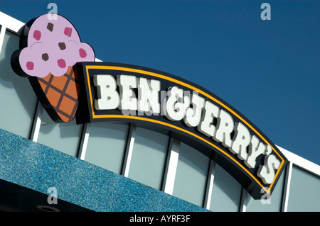 BEN ET JERRY S ICE CREAM SIGNER AU QUAI 39 SUR FISHERMAN S WHARF SAN FRANCISCO CALIFORNIA UNITED STATES OF AMERICA USA Banque D'Images