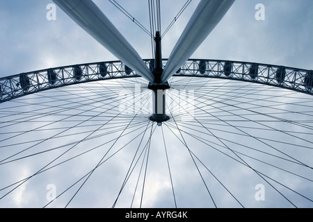 Détail, grande roue London Eye, London, England, UK Banque D'Images