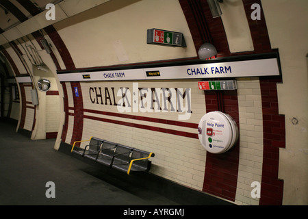 La station de métro Chalk Farm, métro de Londres, Londres, Angleterre, Royaume-Uni Banque D'Images