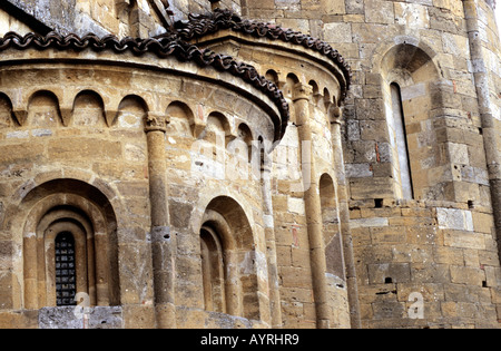 Les détails impressionnants de la cathédrale en Castel Arquato, une petite ville italienne de la province de Piacenza, Italie Banque D'Images