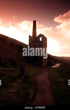 Papule Coates Mine, St Agnes, Cornwall Banque D'Images