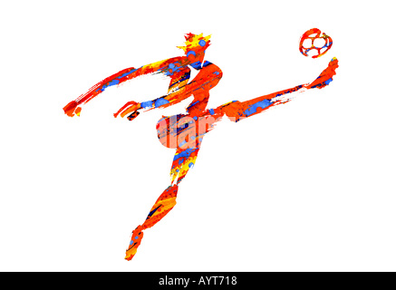 Abstract illustration d'un joueur de football Banque D'Images