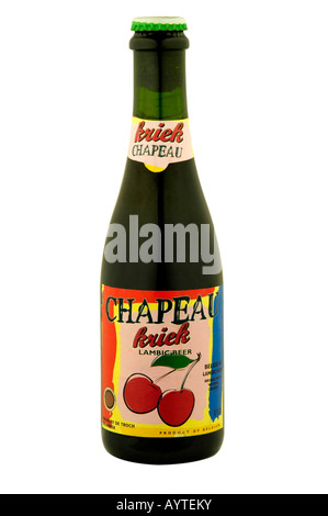 Chapeau Kriek Fruit Beer bottle Banque D'Images