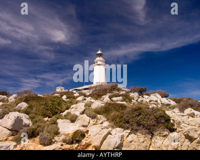 Le phare sur la pointe du Cap de Formentor, Majorque, Espagne Banque D'Images