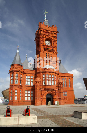 Pierhead Building, la baie de Cardiff, Pays de Galles, Royaume-Uni Banque D'Images