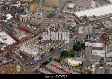 Une vue aérienne du centre-ville de Birmingham dans les Midlands de l'Ouest Banque D'Images