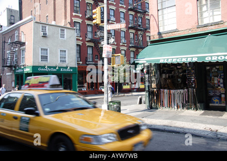 La Bleecker Street à Greenwich Village, New York Banque D'Images