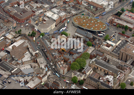 Une vue aérienne du centre-ville de Birmingham dans les Midlands de l'Ouest Banque D'Images
