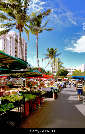 Jour de marché à Saint-Denis, Réunion Banque D'Images