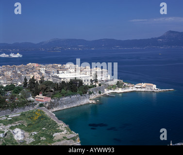 Dans Faliraki-Gebaeudekomplex Altstadt und Korfu-Stadt Ionische Inseln, Spanien, Banque D'Images