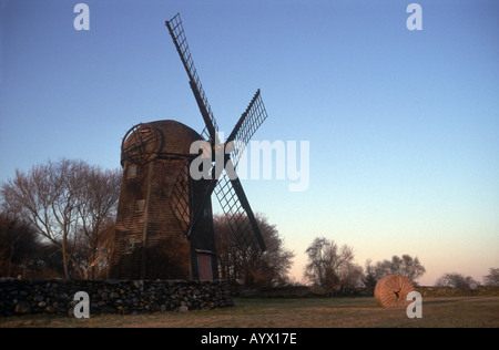 Moulin et millstone dans Jamestown Rhode Island USA Banque D'Images