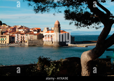 Eglise Notre Dame des Anges Collioure France Banque D'Images
