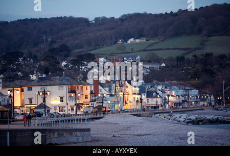 La ville de Sidmouth front de mer. Banque D'Images