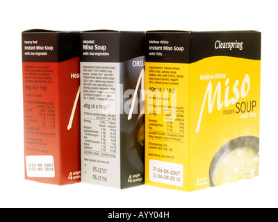 Assortiment de soupe miso Banque D'Images