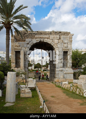 Arc de Triomphe de Marc Aurèle, Tripoli, Libye, Afrique du Nord Banque D'Images