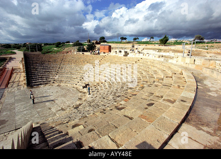 Gréco Kourion théâtre romain à Chypre Banque D'Images