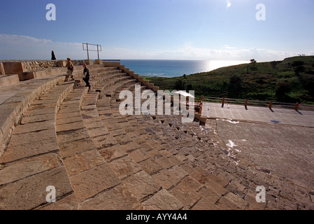 Gréco Kourion théâtre romain à Chypre Banque D'Images