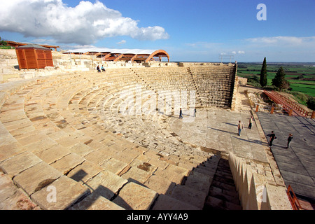 Gréco Kourion théâtre romain à Chypre Banque D'Images