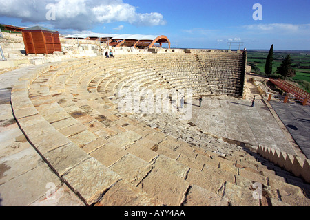 Gréco Kourion théâtre romain à Chypre Banque D'Images