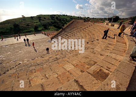 Gréco Kourion théâtre romain à Chypre Banque D'Images