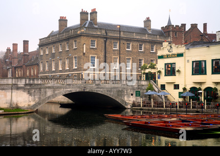 Ancre 'pub' sur 'Cam' Cambridge Banque D'Images