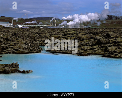 Géothermique de Svartsengi près de Blue Lagoon Iceland Banque D'Images