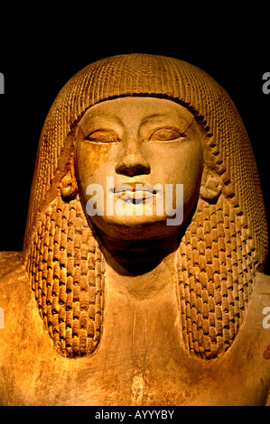 Tombeau statue de Meryt Sakkara 13251310 BC femme maya le ministre secrétaire d'Tutanchamon Sakkara Banque D'Images