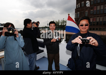 Port de Rotterdam pour les journalistes des médias Chinse excursion organisée par le centre Port Banque D'Images