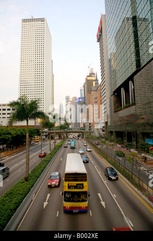 Excès de trafic sur Gloucester Road, Hong Kong Hong Kong Chine autoroute principale Banque D'Images