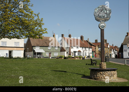 Toddington village vert dans le Bedfordshire Banque D'Images